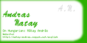 andras matay business card